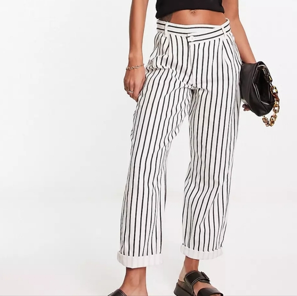 River Island Pants - Asos River Island stripe step waist pants